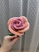 Róża kwiat wykonany szydełkiem wys. ok. 29 cm