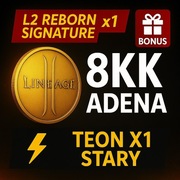 Lineage 2 L2 Reborn Signature Adena 8KK Teon x1 [C5] Stary | Szybko + Bonus