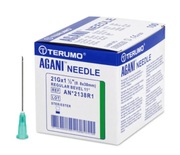 IGŁY INIEKCYJNE AGANI TERUMO OSTRE 21G X 1 1/2" 0.8 X 38MM 100SZT.