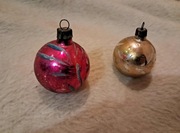 Bombki choinkowe - zestawb2 sztuk Vintage PRL