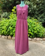 Długa sukienka Esmara 44 XXL bawełna fioletowa maxi na lato prosta