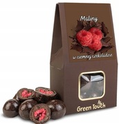 Maliny liofilizowane w ciemnej czekoladzie 100 g całe owoce w czekoladzie