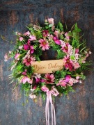 Duży wianek wiosenny - Różowa Energia 