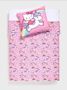 Pościel różowa Hello Kitty bawełniana Jednorożec  160x200
