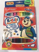 Kredki ołówkowe St.Majewski dwustronne 18/36 kol. 18cm+temperówka