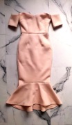 Sukienka True Violet MIDI Exclusive pudrowy róż 