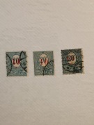 Rok 1920 Fi. 11 kasowane . znaczki  plebiscytowe dla Górnego Śląska 