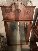 Lustro kryształowe secesyjne dębowe - Włochy