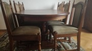 Stół rozkładany z 6 krzesłami