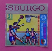 Znaczek pocztowy Gwinea Równikowa XX Igrzyska Olimpijskie 72 koszykówka