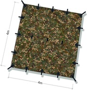 Płachta biwakowa - Tarp 4x4 - DD Hammocks - Multicam + GRATIS 16 SZPILEK!!!