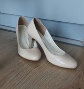 Damskie skórzane szpilki czółenka na obcasie rozmiar 39