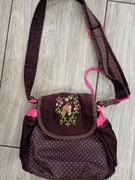 Brązowa torebka konik sztruksowa 