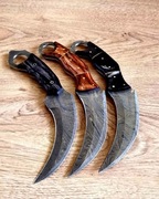 Nóż, Karambit Damast 2 /58 HRC 
