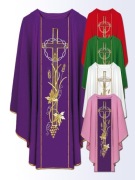 NOWY Ornat HAFTOWANY WIZERUNEK KRZYŻ W CIERNIOWEJ KORONIE KOLOR FIOLETOWY