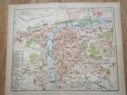 Stary plan miasta Praga 1899r antyk.