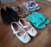 zestaw 5  letnich butów dla dziewczynki  37 sandałki LATO klapki balerinki 