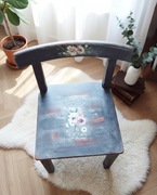 Krzesło Vintage lata 70. Shabby Chic Unikat PRL po renowacji 