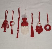 I133 Zestaw ozdób świątecznych Boże Narodzenie Handmade Rękodzieło