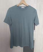 T-shirt koszulka krótki rękaw 100% wełna odcień niebieski H&M rozmiar M