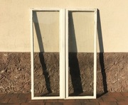 Powojenne, zewnętrzne drewniane okna, lata 50-siąte, vintage