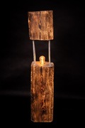 Lampa drewniana, lampa stojąca rustykalna