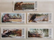 Argentyna 1987 Mi 1906-10  ptaki krokodyl wydra  seria idealna