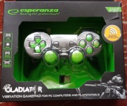 KONTROLER GAME PAD ESPERANZA BEZPRZEWODOWY WIBRACJE PC PS3