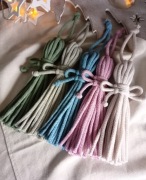 Aniołki, makramowe ozdoby na choinkę