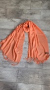 Cashmere pomarańczowy szalik wiosenny śliczny nowy