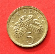 5 Centów  1988 r  -  Singapur  Monstera   