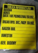 Nowa tablica budowy 