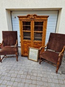 Witryna, Fotele, Lustro Biedermeier