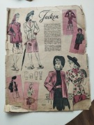 Stare niemieckie czasopismo o modzie '40. Praktische Damen und Kinder Mode 