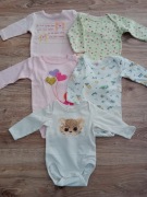 5 x Body długi rękaw Carter's, H&M rozm.62