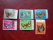 Panama 1968 MNH Mi. 1056/61 Fauna Owady Motyle