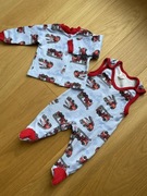 Komplet niemowlęcy kaftanik i śpiochy rozmiar 62 straż pożarna