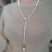 ,,Perłowe serce ,, naszyjnik +kolczyki 