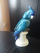 Porcelanowa figurka papugi E. & A. Müller, Volkstedt 18 cm 