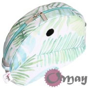 Organizer Obag MOON LIGHT turkus – liście monstera mięta 2 kieszenie | OMAY