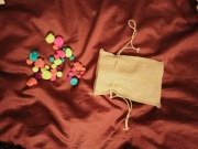 Pompony zabawki dla kota zapach kocimietki