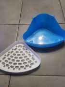 Narożna kuweta dla królika, gryzoni, świnki morskiej 