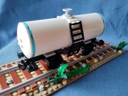 LEGO train wagon cysterna do pociągu towarowego, oryginalne klocki