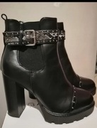 Botki z ozdobnym paskiem i jetami