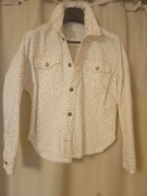 GUESS - KURTKA DZINSOWA BIAŁA 