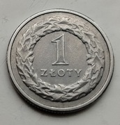 Moneta obiegowa 1 zł rocznik 1992 obraz powiekszony