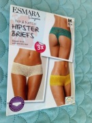 MAJTKI DAMSKIE HIPSTER ESMARA 3 sztuki rozmiar M 40/42 3-pak 100% NOWE