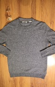 Sweter Jack and Jones r. L okrągły dekolt szary bawełniany 
