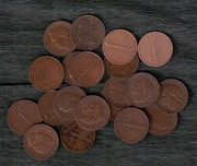 Holandia Wilhelmina 1 cent 1948 różne stany 20 sztuk