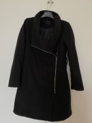 Czarny płaszcz asymetryczny jak restyle Urban goth M S/M